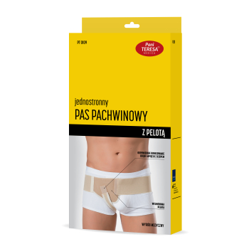 Jednostronny pas pachwinowy z pelotą strona lewa Pt 0109